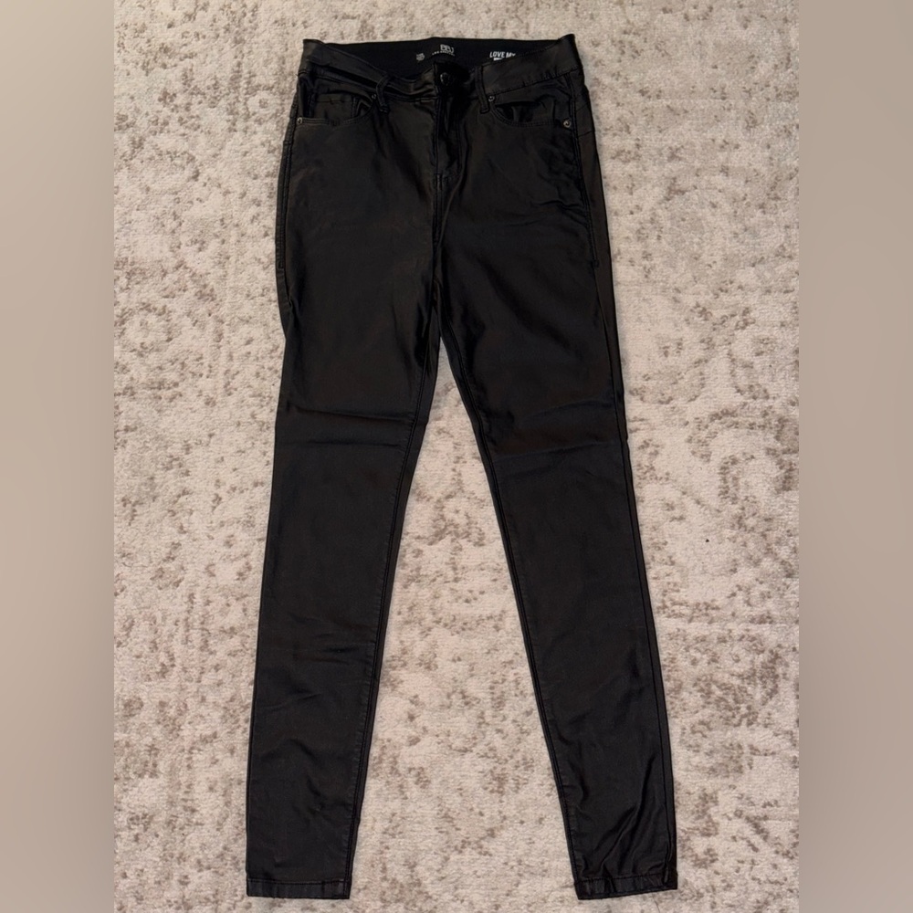 Faux Leather Black Skinny Jeggings